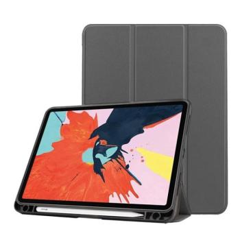 Apple iPad Air (2020 / 2022) / iPad Air 11 (2024 / 2025), mappa tok, Apple Pencil tartóval, Smart Case, szürke kép