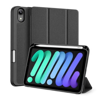 Apple iPad Mini (2021 / 2024) (8.3), mappa tok, Smart Case, érintőceruza tartó, Dux Ducis Domo, fekete kép
