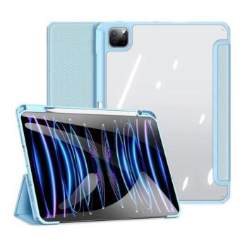 Apple iPad Pro 11 (2024 / 2025), mappa tok, Smart Case, légpárnás sarok, közepesen ütésálló, érintőceruza tartó, átlátszó hátlap, Dux Ducis Toby, kék kép