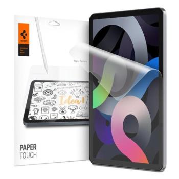 Apple iPad Pro 12.9 (2018 / 2020 / 2021 / 2022), Kijelzővédő fólia, Matt, Spigen Paper Touch, Clear Prémium - 2 db / csomag kép