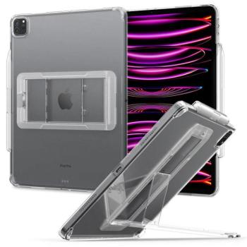Apple iPad Pro 12.9 (2021) / iPad Pro 12.9 (2022), Szilikon tok, Apple Pencil tartóval, Spigen Airskin Hybrid &quot;S&quot;, átlátszó kép