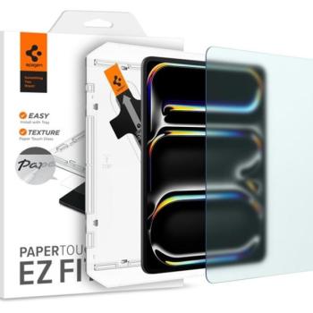 Apple iPad Pro 13 (2024), Kijelzővédő fólia, Matt, Spigen Paper Touch Ez Fit, Clear Prémium kép