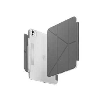 Apple iPad Pro 13 (2024), mappa tok, Apple Pencil tartóval, mágneses záródás, Origami Smart Case, Uniq Camden, szürke kép