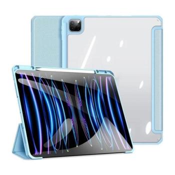 Apple iPad Pro 13 (2024), mappa tok, Smart Case, légpárnás sarok, közepesen ütésálló, érintőceruza tartó, átlátszó hátlap, Dux Ducis Toby, kék kép