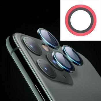 Apple iPhone 11 Joyroom JR-PF096 3D Fém Kamera Védő Üvegfólia - Piros kép