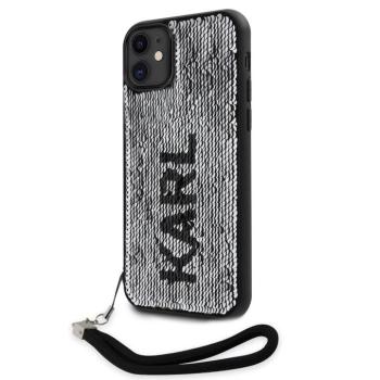 Apple iPhone 11 KARL LAGERFELD KLHCN61PSQRKS Reversible Hátlap - Fekete/Ezüst tok kép