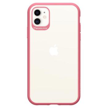Apple iPhone 11, Műanyag hátlap védőtok + szilikon, közepesen ütésálló, Mobilfox Full Shock Nude, átlátszó/pink kép