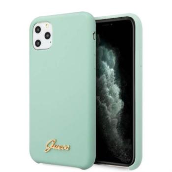 Apple iPhone 11 Pro GUESS GUHCN58LSLMGGR Liquid Silicon Hátlap - Menta kép