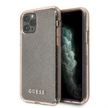Apple iPhone 11 Pro Max GUESS GUHCN65PCGLPI Glitter TPU Hátlap - Rózsaszín kép