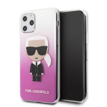 Apple iPhone 11 Pro Max KARL LAGERFELD KLHCN65TRDFKPI TPU Hátlap - Rózsaszín kép