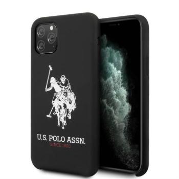 Apple iPhone 11 Pro Max U.S.Polo USHCN65SLHRBK Liquid Silicon Hátlap - Fekete kép