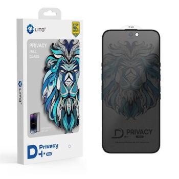 Apple iPhone 11 Pro Max/XS Max Lito HD+ Pro Matt Privacy 2.5D Full Üvegfólia - Fekete kép
