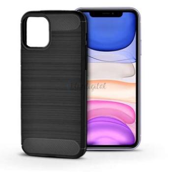 Apple iPhone 11 szilikon hátlap - Carbon - fekete kép