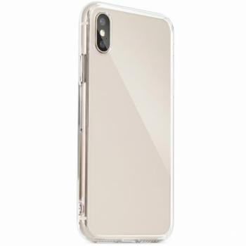 Apple iPhone 11, Szilikon védőkeret, üveg hátlap, Glass Case, átlátszó kép