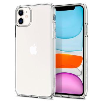 Apple iPhone 11, TPU szilikon tok, Spigen Liquid Crystal, átlátszó kép