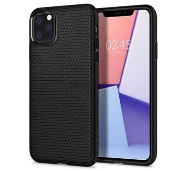 Apple iPhone 11 ütésálló hátlap - Spigen Liquid Air - fekete kép
