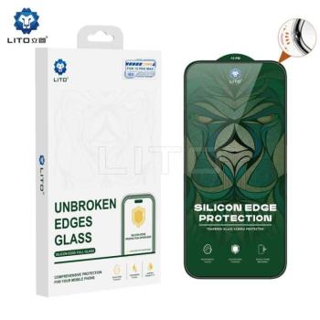 Apple iPhone 11/XR Lito D+ Ultra Silicone Edge 2.5D Full Üvegfólia - Fekete kép