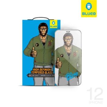 Apple iPhone 12/12 Pro Blueo High Definion 2.5D Silk Full Üvegfólia - Fekete kép