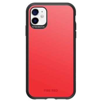 Apple iPhone 12 / 12 Pro, Műanyag hátlap védőtok + szilikon, közepesen ütésálló, Mobilfox Full Shock Fire Red, piros kép