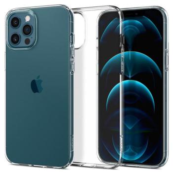 Apple iPhone 12 / 12 Pro, Szilikon tok, Spigen Liquid Crystal, átlátszó kép