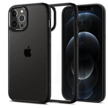 Apple iPhone 12/12 Pro ütésálló hátlap - Spigen Ultra Hybrid - fekete/átlátszó kép