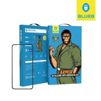 Apple iPhone 12 Mini Blueo Armor Silicon Edge 3D Üvegfólia - Fekete kép