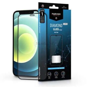 Apple iPhone 12 Mini edzett üveg képernyővédő fólia - MyScreen Protector DiamondGlass Lite Edge2.5D Full Glue - fekete kép