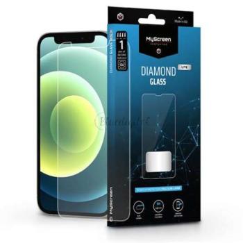 Apple iPhone 12 Mini edzett üveg képernyővédő fólia - MyScreen Protector DiamondGlass Lite Full Glue - átlátszó kép