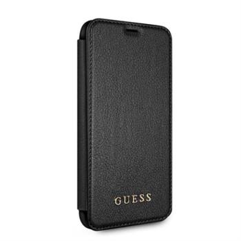 Apple iPhone 12 Mini GUESS GUFLBKSP12SIGLBK Könyvtok - Fekete kép