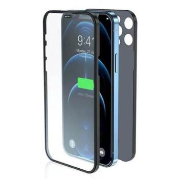 Apple iPhone 12 Pro Lito 360&#039;&#039; Full Protect 2in1 Hátlap + Előlapi Üvegfólia - Fekete kép