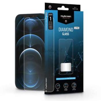 Apple iPhone 12 Pro Max edzett üveg képernyővédő fólia - MyScreen Protector Diamond Glass Lite Full Glue - átlátszó kép