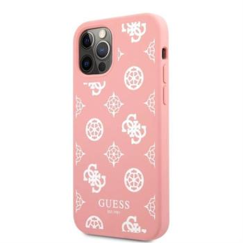 Apple iPhone 12 Pro Max GUESS GUHCP12LLSPEWPI Liquid Silicon Hátlap - Rózsaszín kép