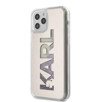 Apple iPhone 12 Pro Max KARL LAGERFELD KLHCP12LKLMLGR Liquid Glitter TPU Hátlap - Arany kép