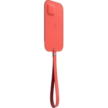 Apple iPhone 12 Pro Max MagSafe-rögzítésű bebújtatós bőr tok, pink citrus kép