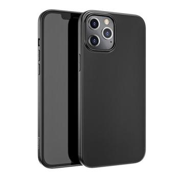 Apple iPhone 12 Pro Max, Műanyag hátlap védőtok, ultravékony, Hoco Thin, fekete kép