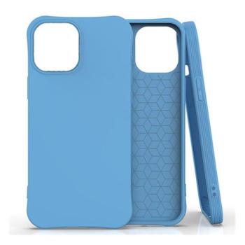 Apple iPhone 12 Pro Max, Szilikon tok, közepesen ütésálló, légpárnás sarok, matt, világoskék kép