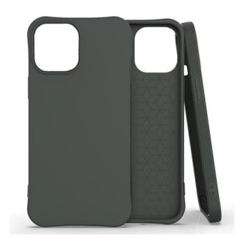 Apple iPhone 12 Pro Max, Szilikon tok, közepesen ütésálló, légpárnás sarok, matt, zöld kép