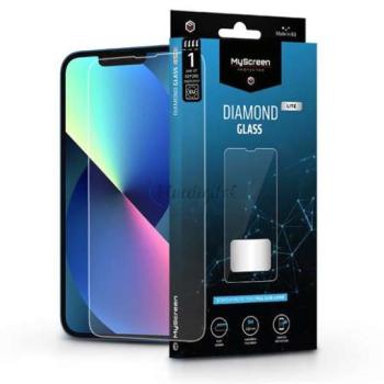 Apple iPhone 13/13 Pro/14/14 Pro edzett üveg képernyővédő fólia - MyScreen Protector Diamond Glass Lite Full Glue - átlátszó kép