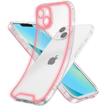 Apple iPhone 13 foszforeszkáló / sötétben világító szilikon tok, rózsaszín kép
