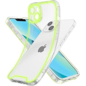Apple iPhone 13 foszforeszkáló / sötétben világító szilikon tok, sárga kép