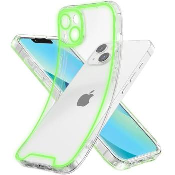 Apple iPhone 13 foszforeszkáló / sötétben világító szilikon tok, zöld kép