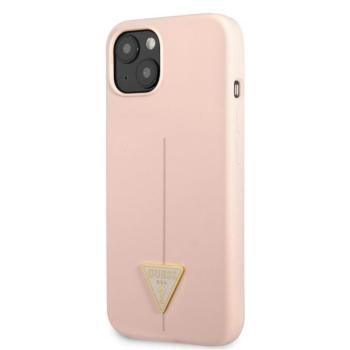Apple iPhone 13 GUESS GUHCP13MSLTGP Liquid Silicone Hátlap - Rózsaszín kép