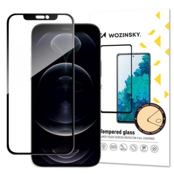 Apple iPhone 13 Mini edzett üveg 5D FEKETE TELJES KÉPERNYŐS FULL SCREEN HAJLÍTOTT tempered glass kijelzőfólia kijelzővédő védőfólia karcálló kijelzős kép