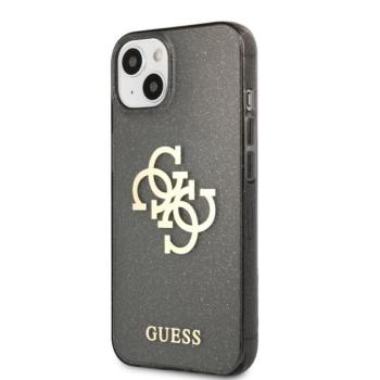 Apple iPhone 13 Mini GUESS GUHCP13SPCUGL4GBK Glitter TPU Hátlap - Fekete kép