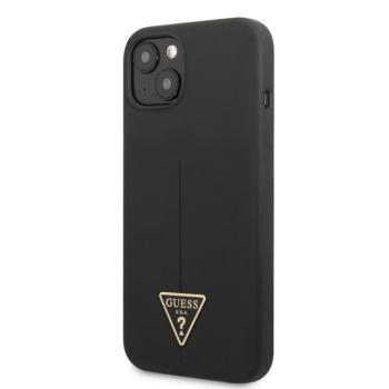 Apple iPhone 13 Mini GUESS GUHCP13SSLTGK Liquid Silicone Hátlap - Fekete kép