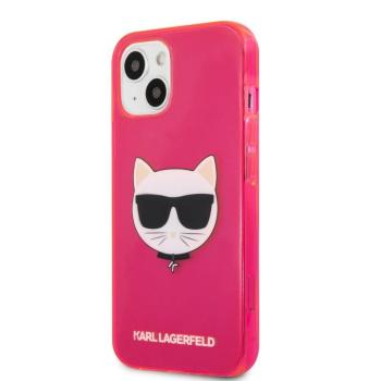 Apple iPhone 13 Mini KARL LAGERFELD KLHCP13SCHTRP Hátlap - Rózsaszín kép