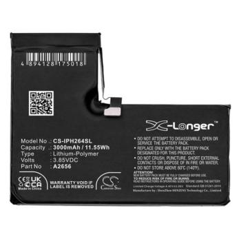 Apple iPhone 13 Pro, Akkumulátor, 3000 mAh, Li-Polymer, Cameron Sino, kompatibilis kép