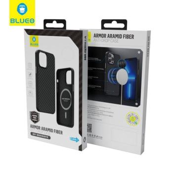 Apple iPhone 13 Pro Blueo Armor Aramid Fiber Magsafe Hátlap - Grafit kép