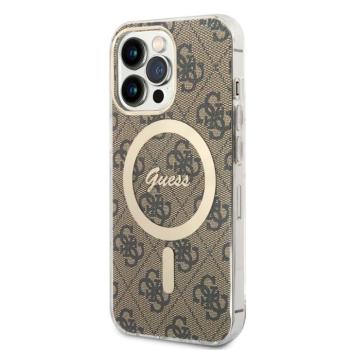 Apple iPhone 13 Pro GUESS GUHMP13LH4STW MagSafe Hátlap - Barna tok kép