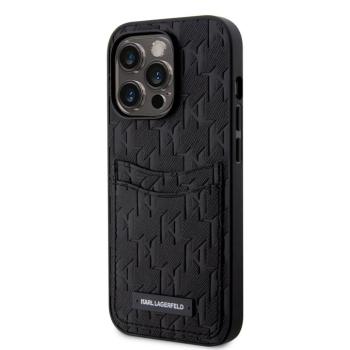 Apple iPhone 13 Pro KARL LAGERFELD KLHCP13LSAKLHPPK Hátlap - Fekete tok kép